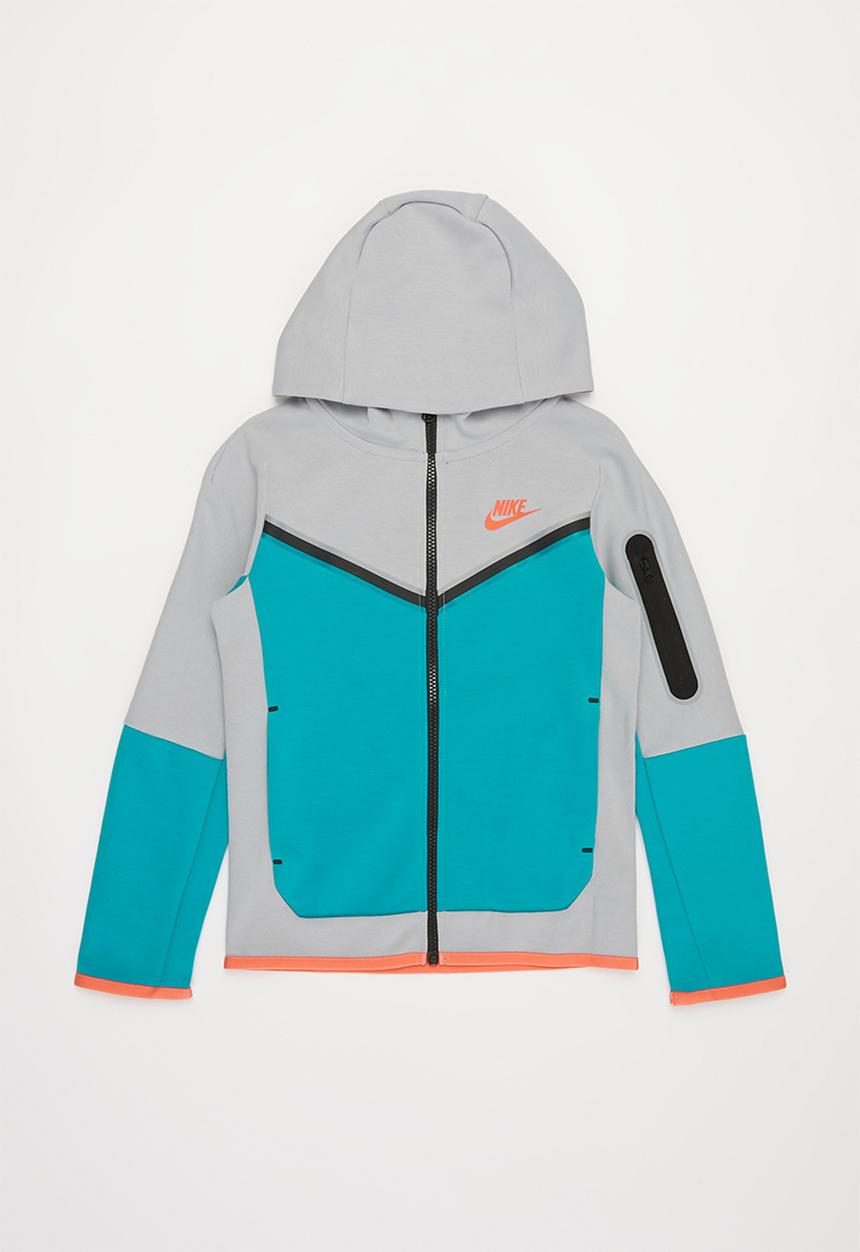 Nike - B nsw tch flc fz - grey & blue