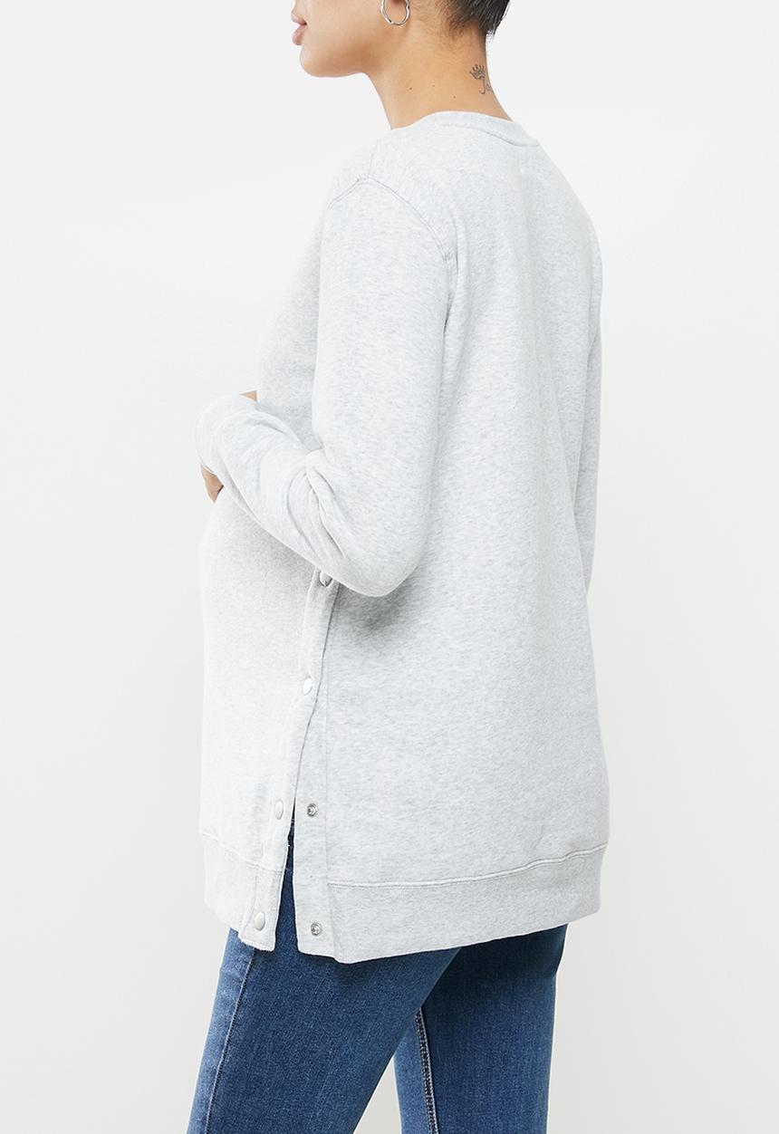 Cotton On - Maternity button side fleece - grey marle