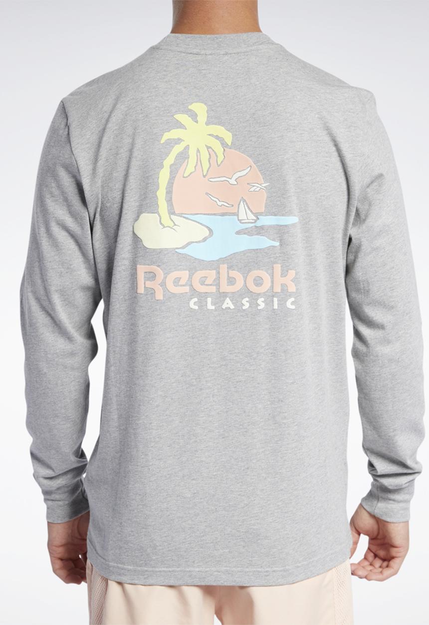 Reebok - Cl sr ls tee - medium grey heather
