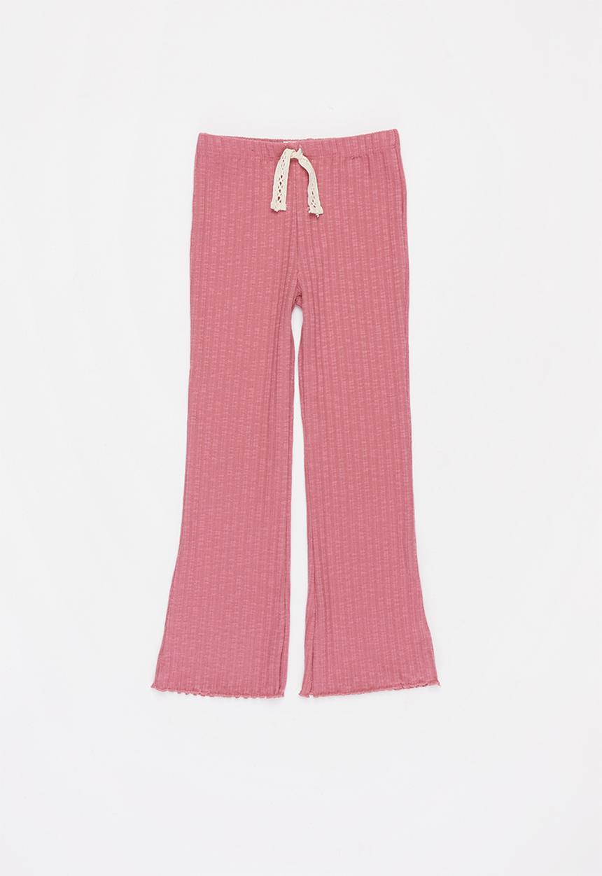 Cotton On - Francine flare pant - very berry   rib