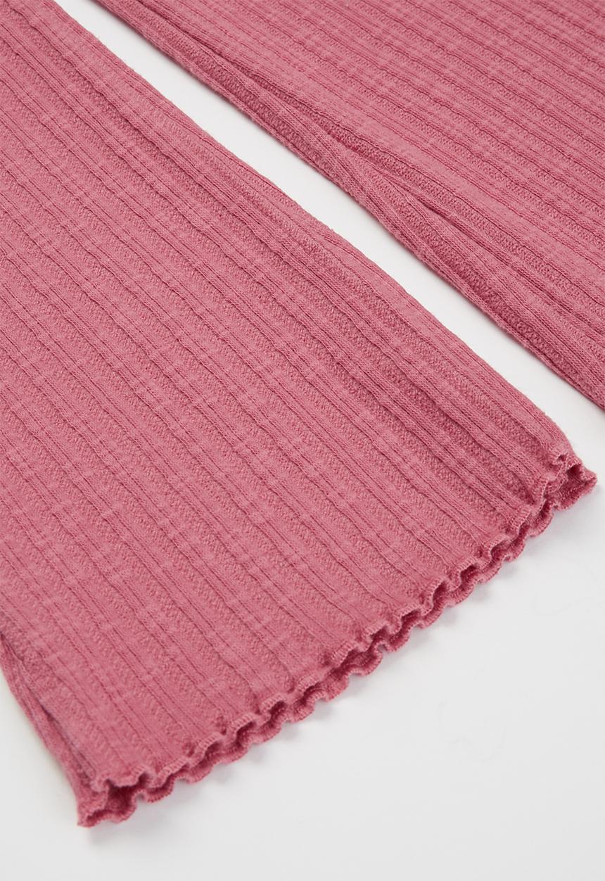 Cotton On - Francine flare pant - very berry   rib