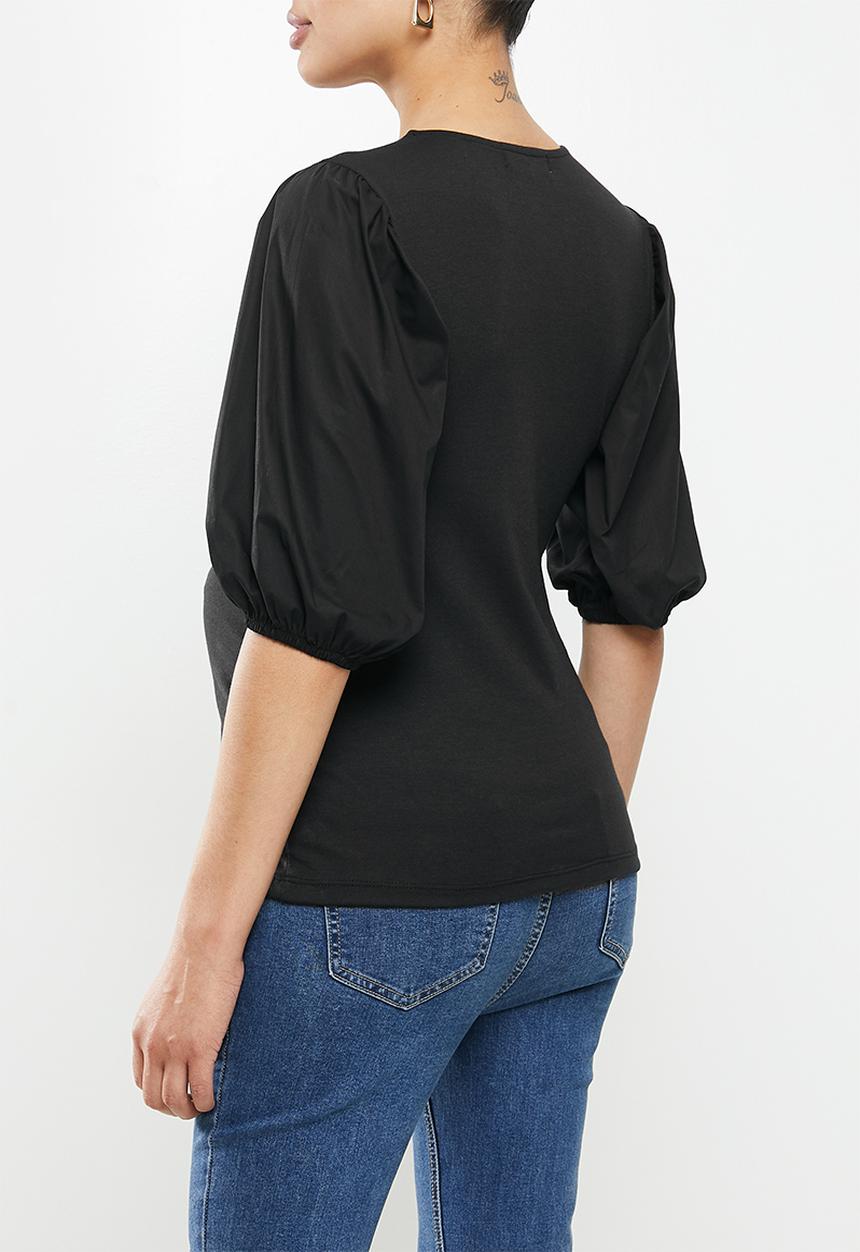 Superbalist - Puff sleeve tee - black