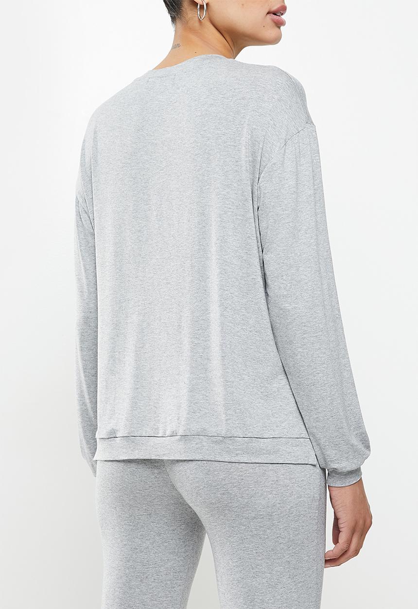Superbalist - Side slit long sleeve tee - light grey 