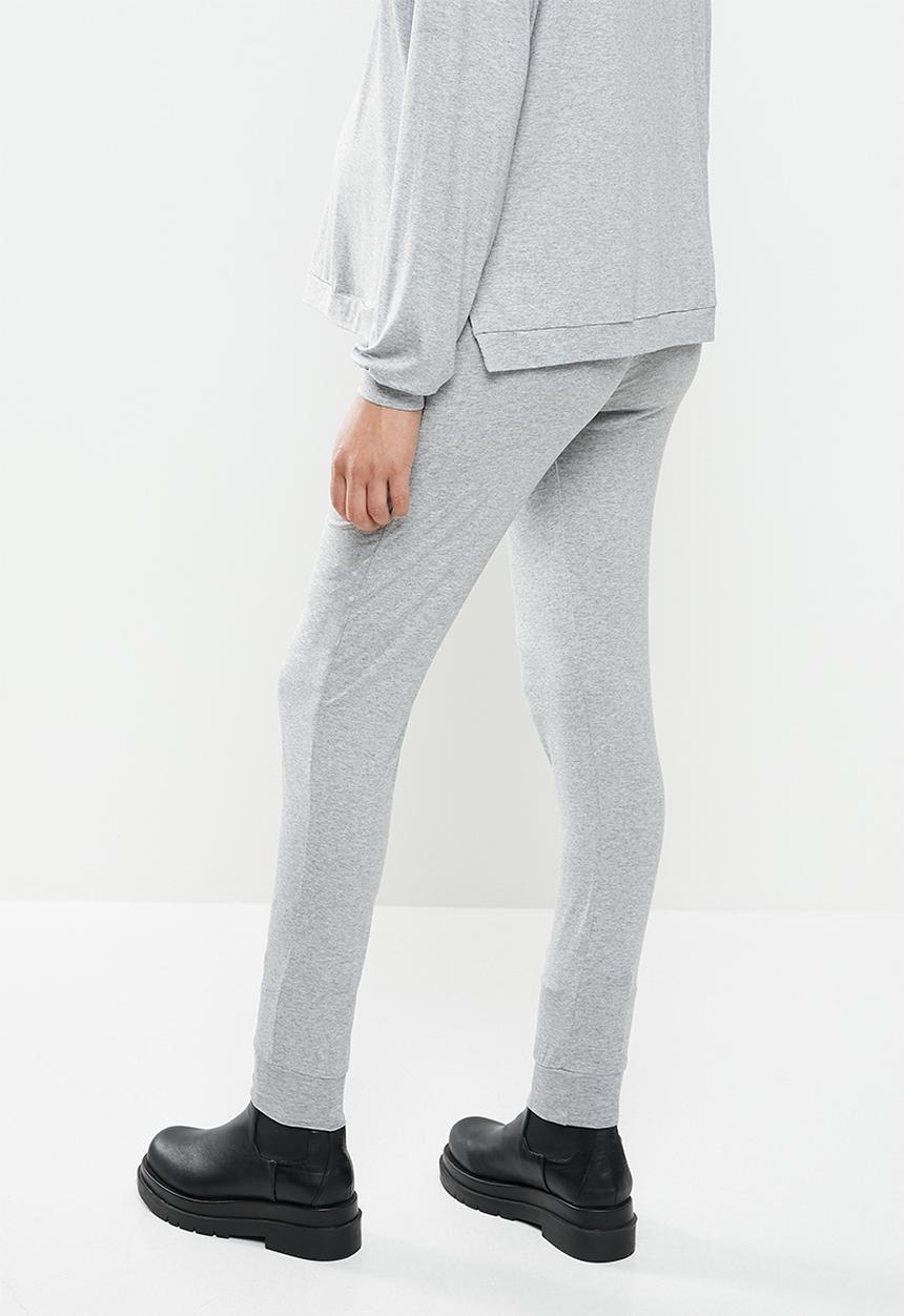 Superbalist - Cuffed tummy band jogger - light grey 