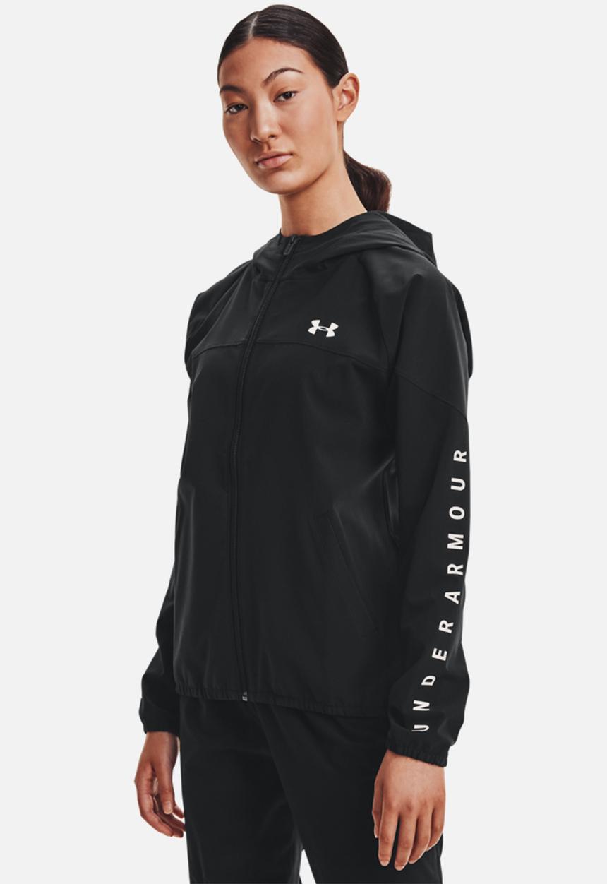 Under Armour - Woven hooded jacket - black