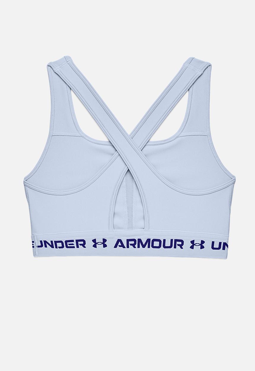 Under Armour - Crossback mid impact  bra - isotope blue