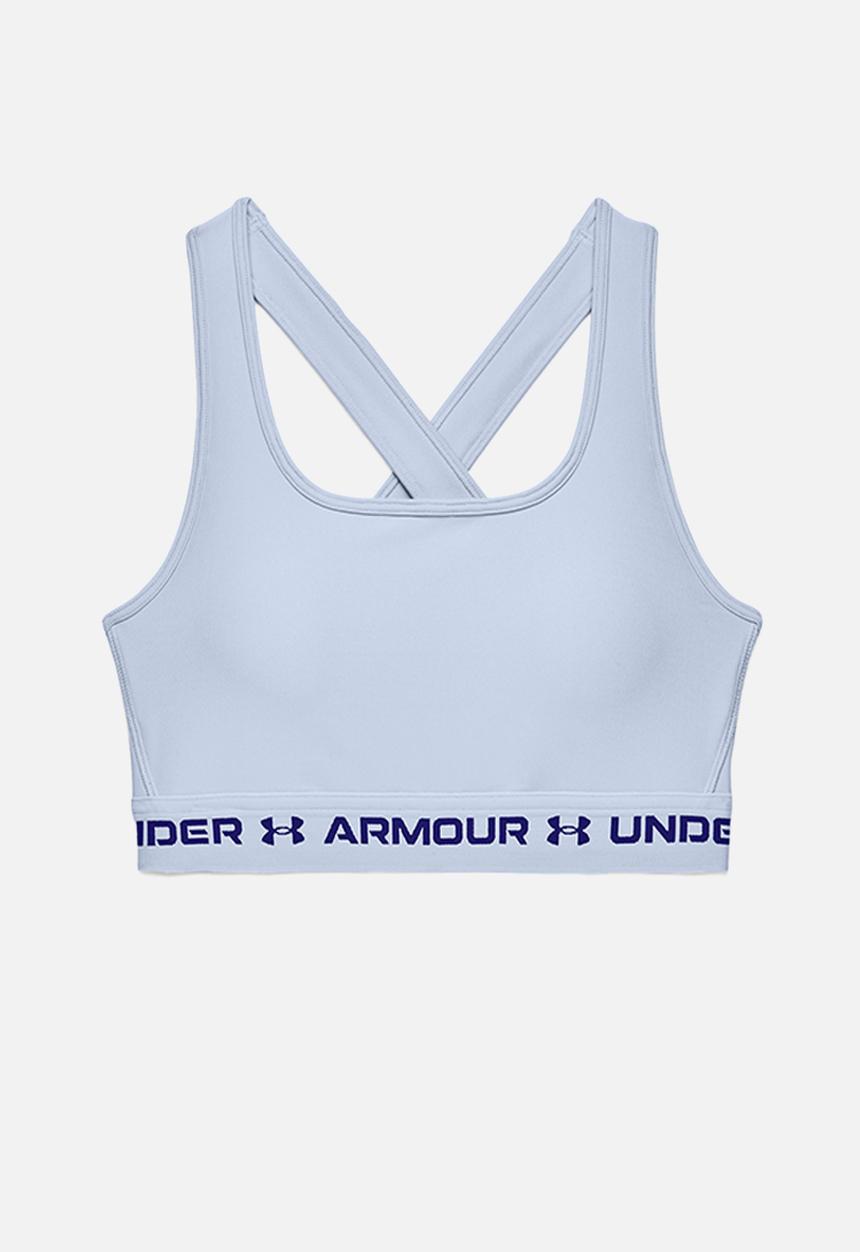 Under Armour - Crossback mid impact  bra - isotope blue