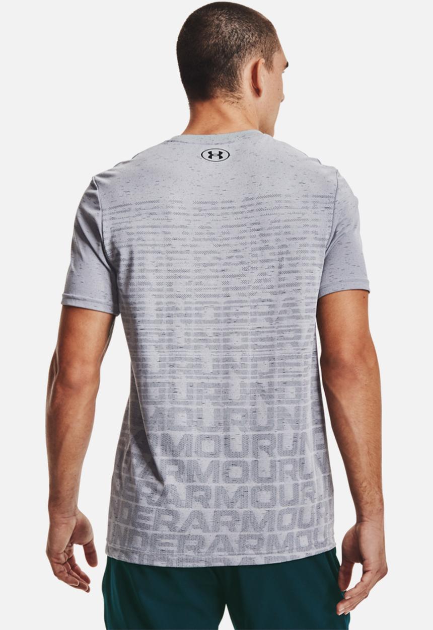 Under Armour - Ua seamless wordmark short sleeve - grey 