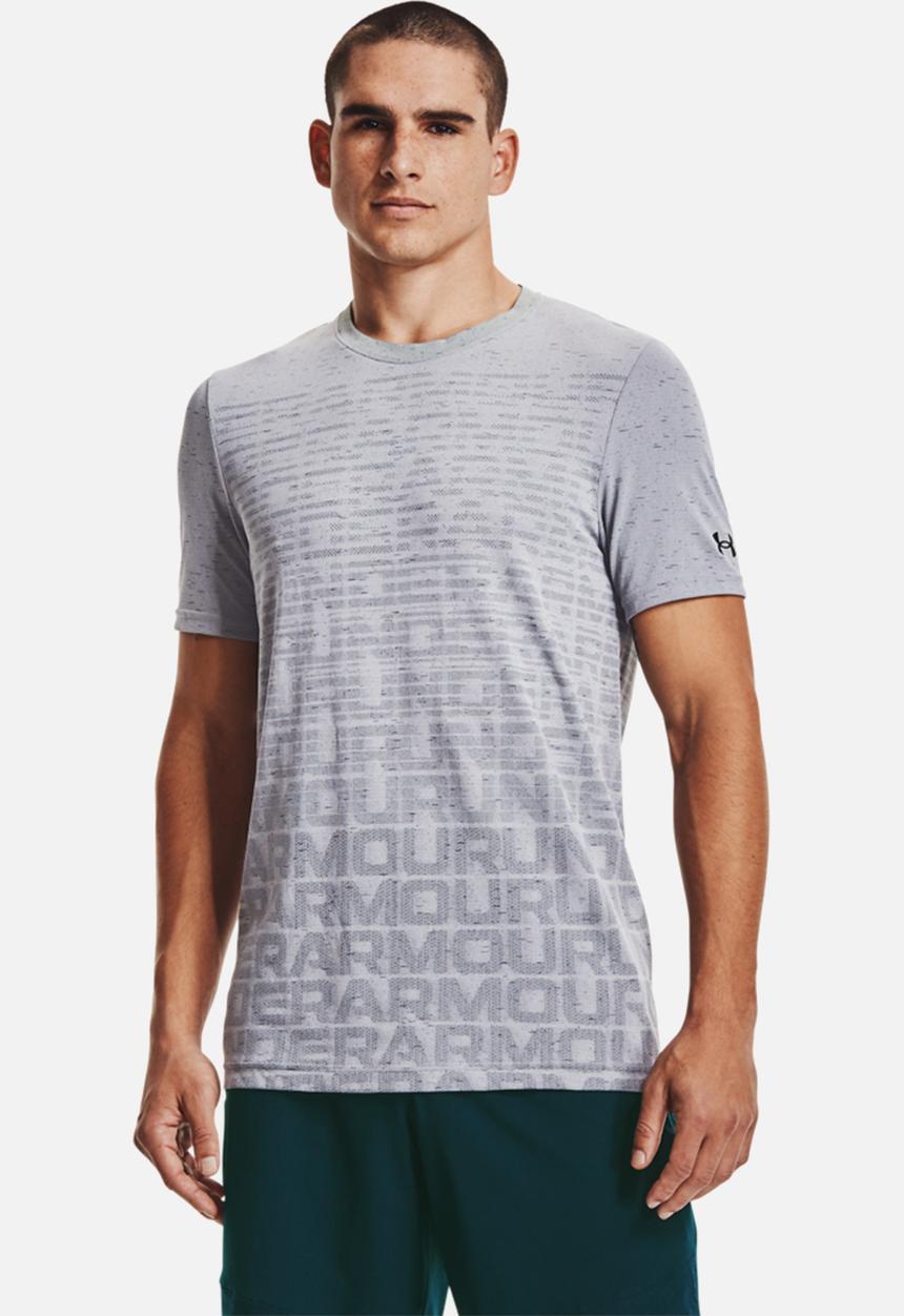 Under Armour - Ua seamless wordmark short sleeve - grey 
