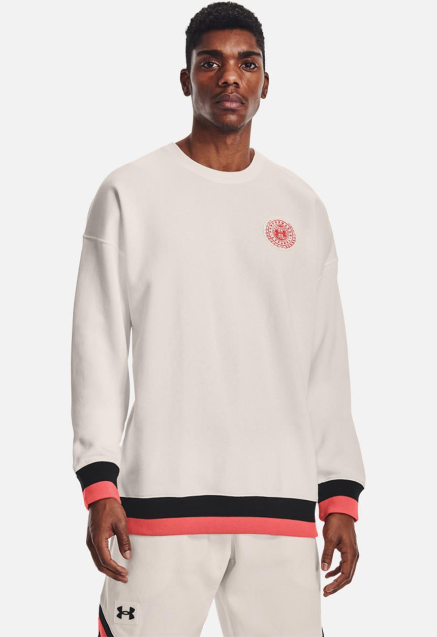 Under Armour - Ua rival fleece amp crew - cream 