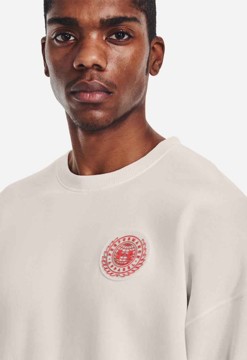 Under Armour - Ua rival fleece amp crew - cream 