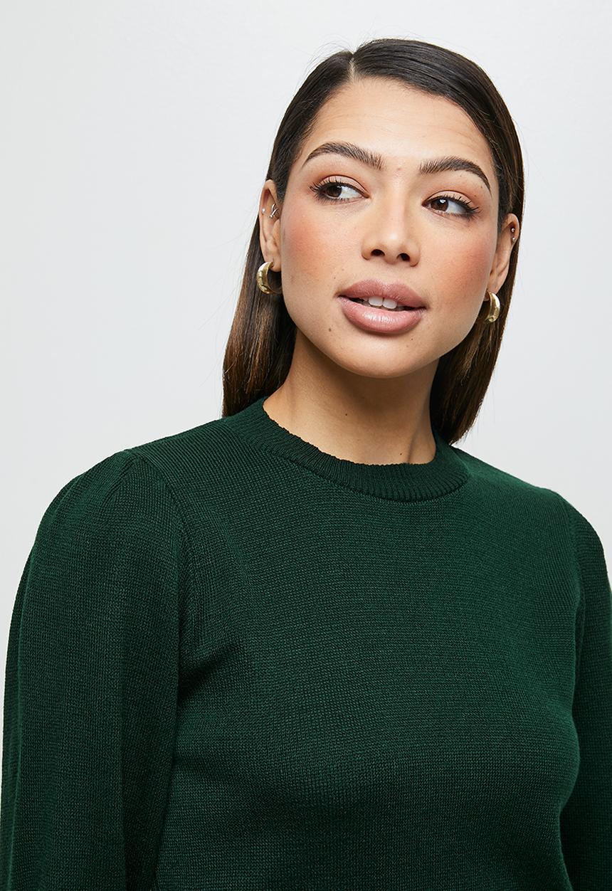 edit - Mutton sleeve jumper - green