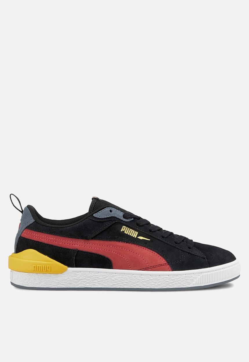 PUMA - Suede bloc trainers - puma black & paradise pink