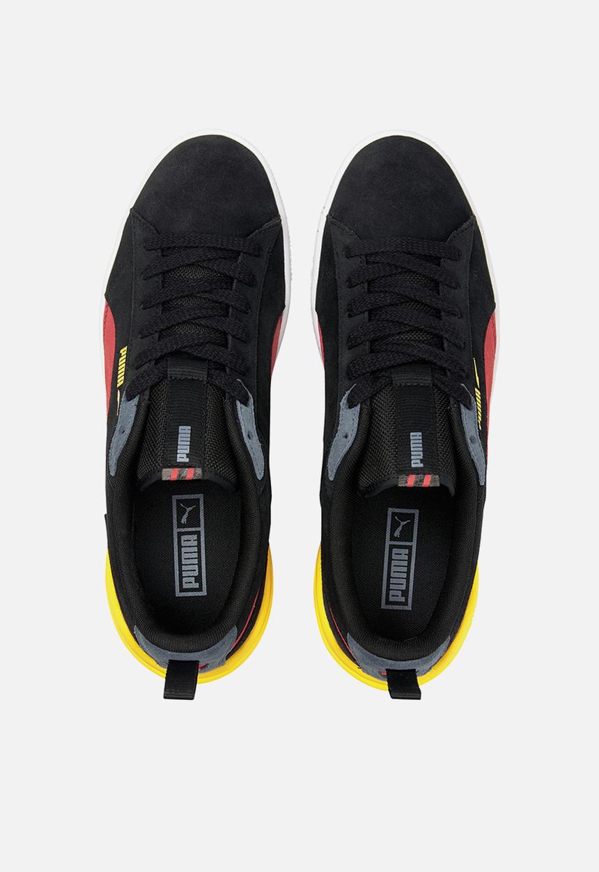 PUMA - Suede bloc trainers - puma black & paradise pink