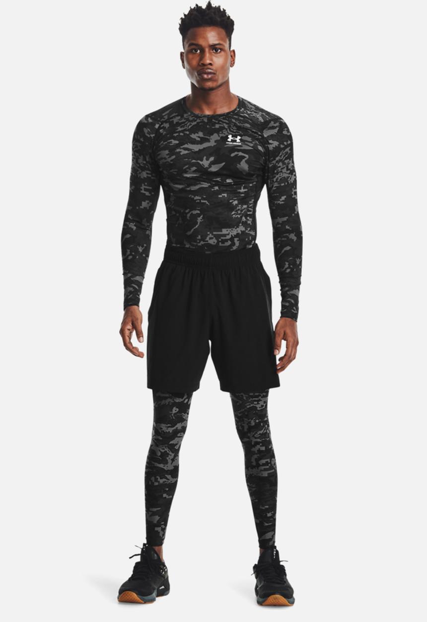 Under Armour - Under Armour heatgear armour camo leggings - black