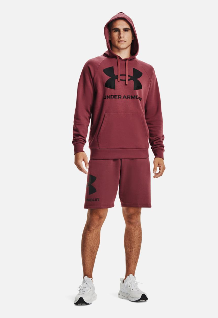 Under Armour - Ua rival fleece big logo hoodie - burgundy 
