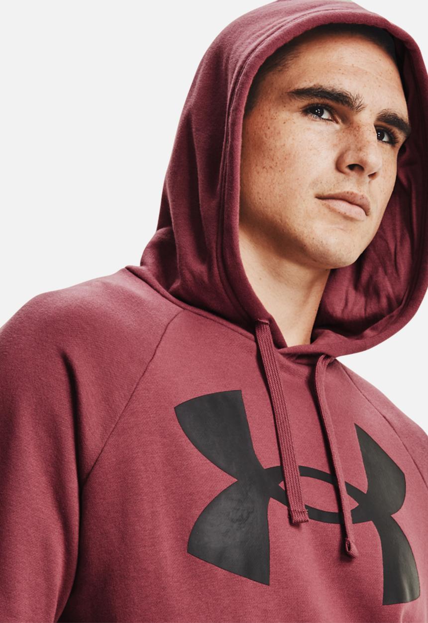 Under Armour - Ua rival fleece big logo hoodie - burgundy 
