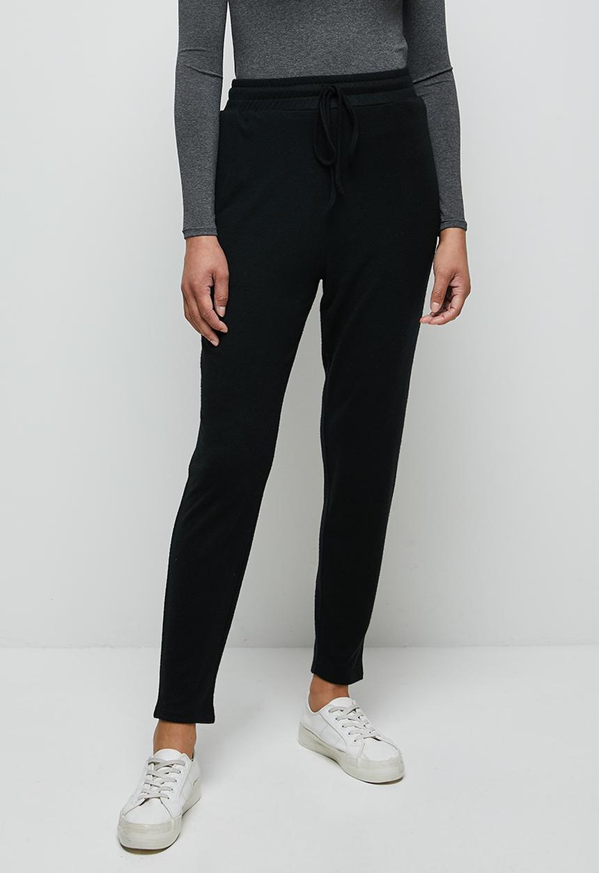 edit - Cosy knit harem pants  - black