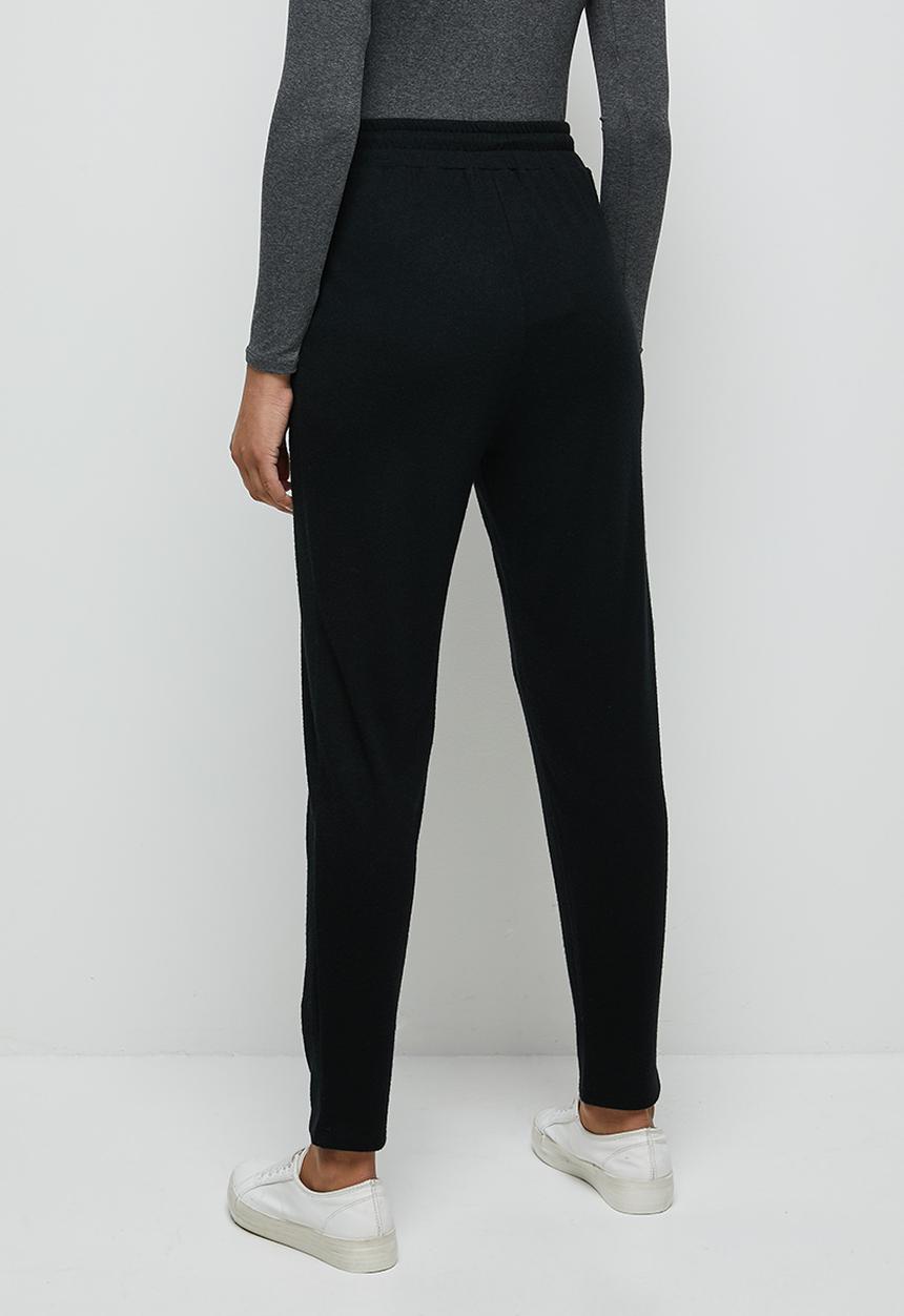 edit - Cosy knit harem pants  - black
