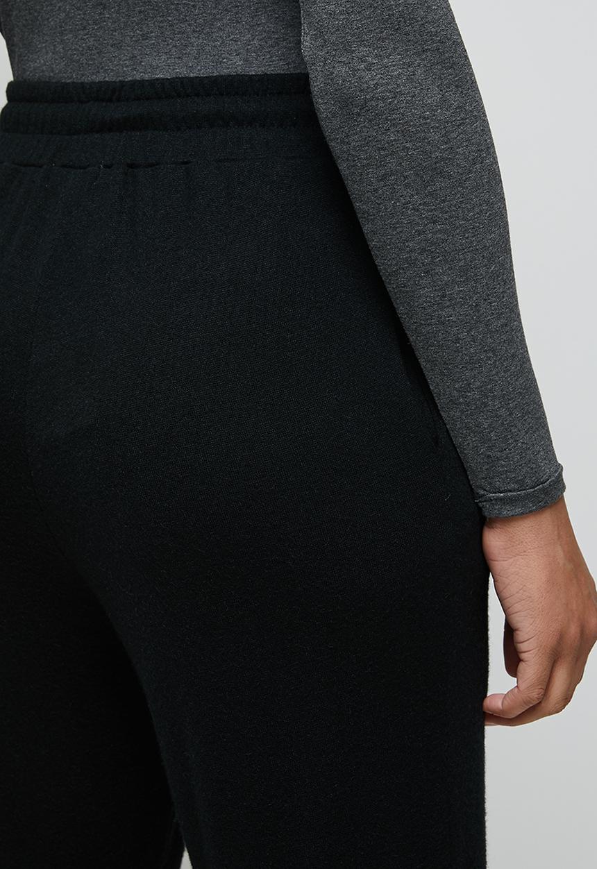 edit - Cosy knit harem pants  - black