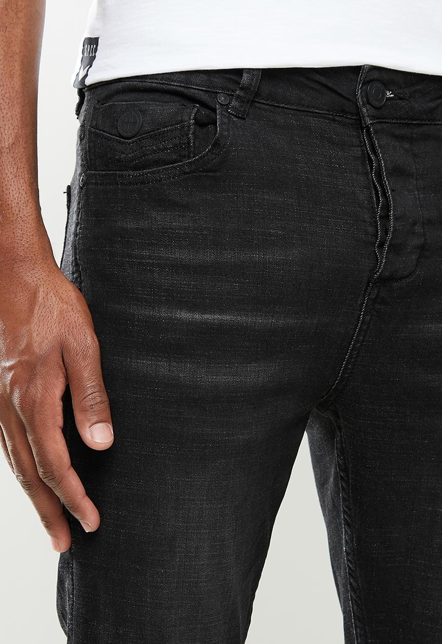 S.P.C.C - Ebony crosshatch jeans - black