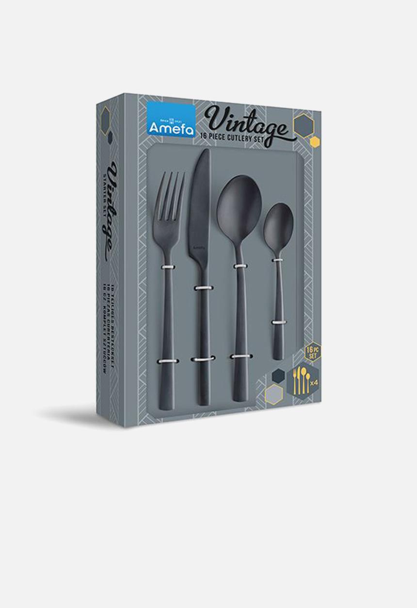 Amefa - Manille black 16 pce - stainless steel 