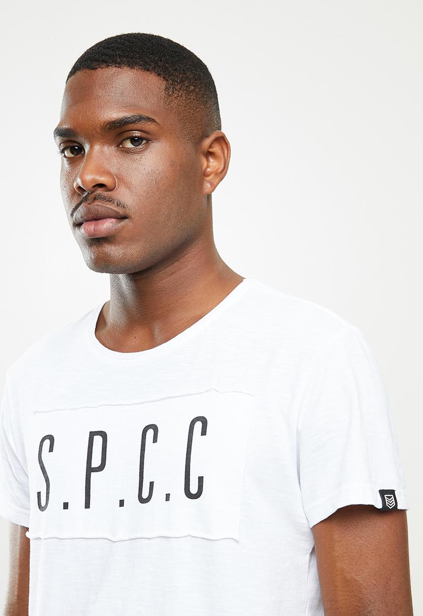 S.P.C.C - Alpha scooped hem tee - white 