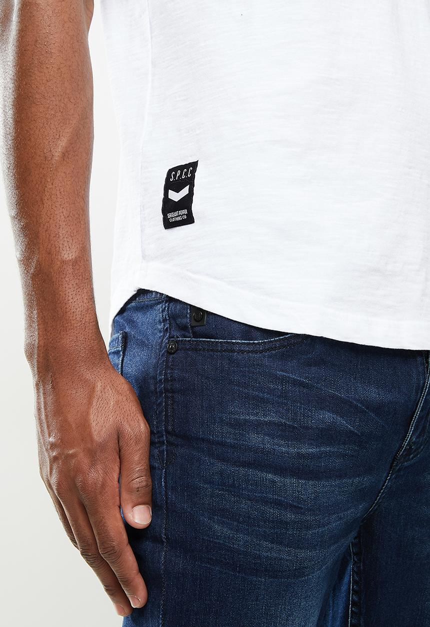S.P.C.C - Alpha scooped hem tee - white 