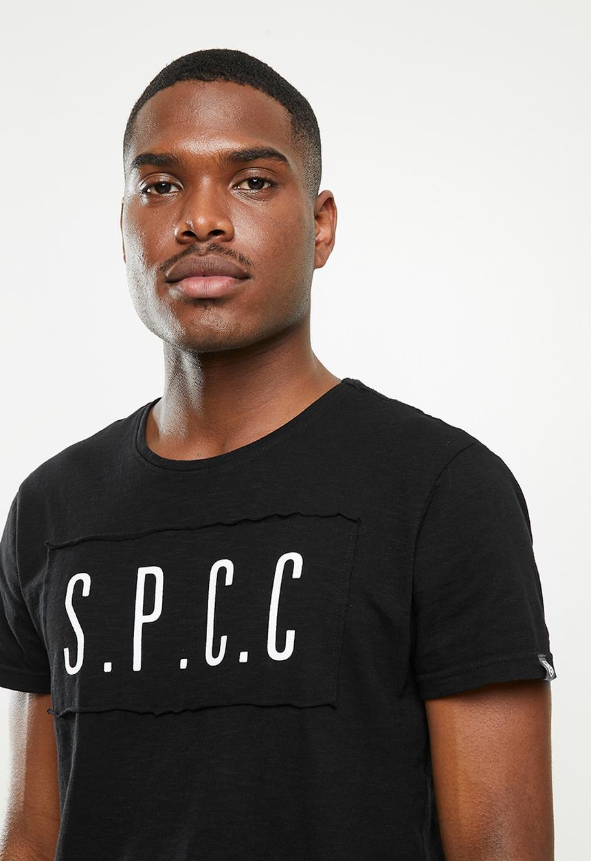 S.P.C.C - Alpha scooped hem tee - black 