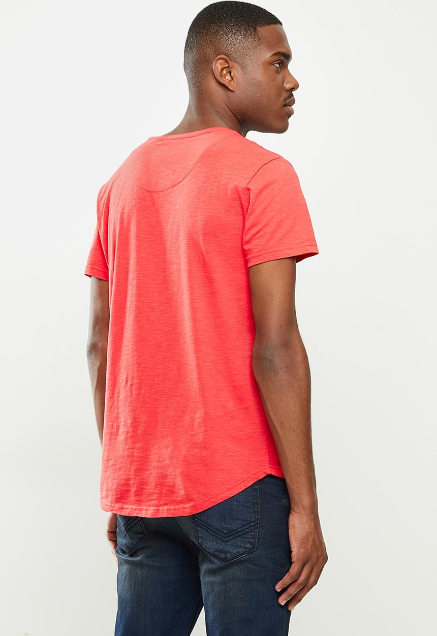 S.P.C.C - Ruben scooped hem tee - red 