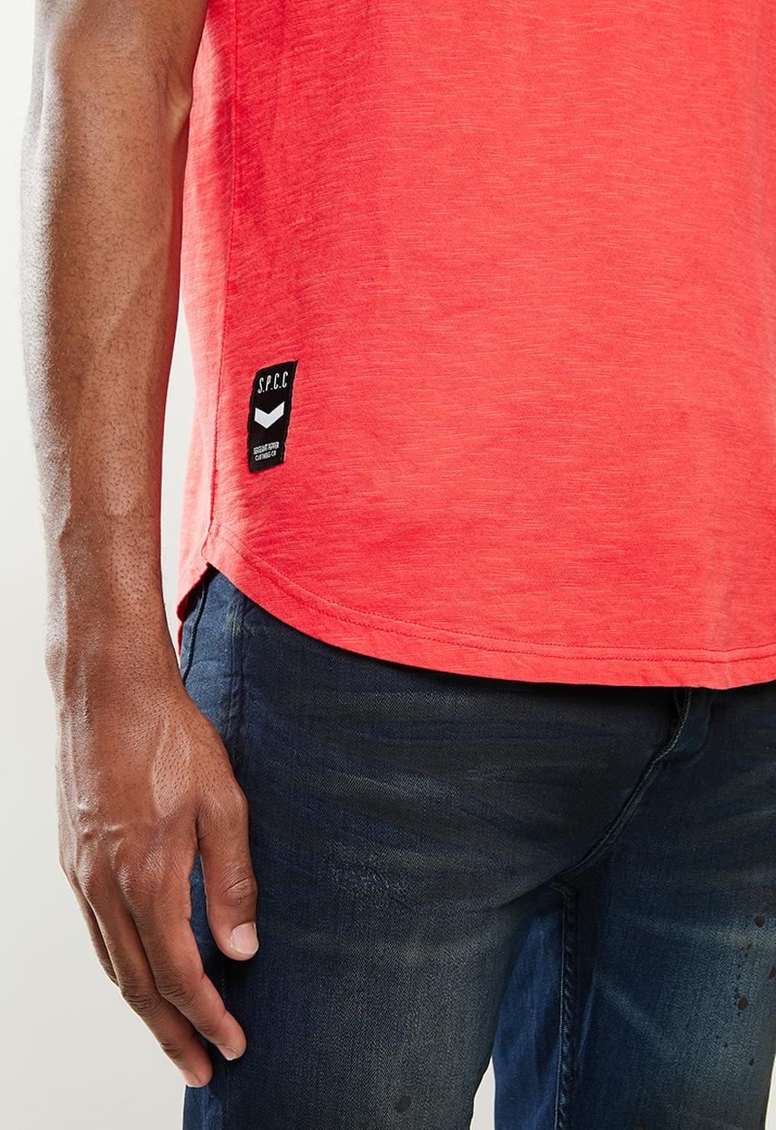 S.P.C.C - Ruben scooped hem tee - red 