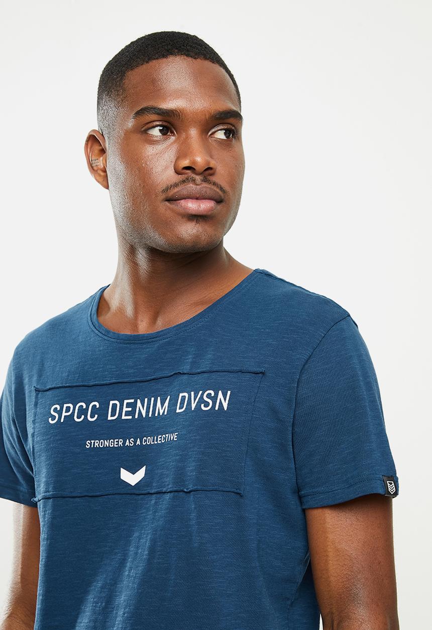 S.P.C.C - Ruben scooped hem tee - blue 