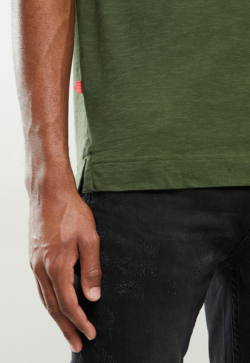 S.P.C.C - Hudson scooped hem tee - olive 