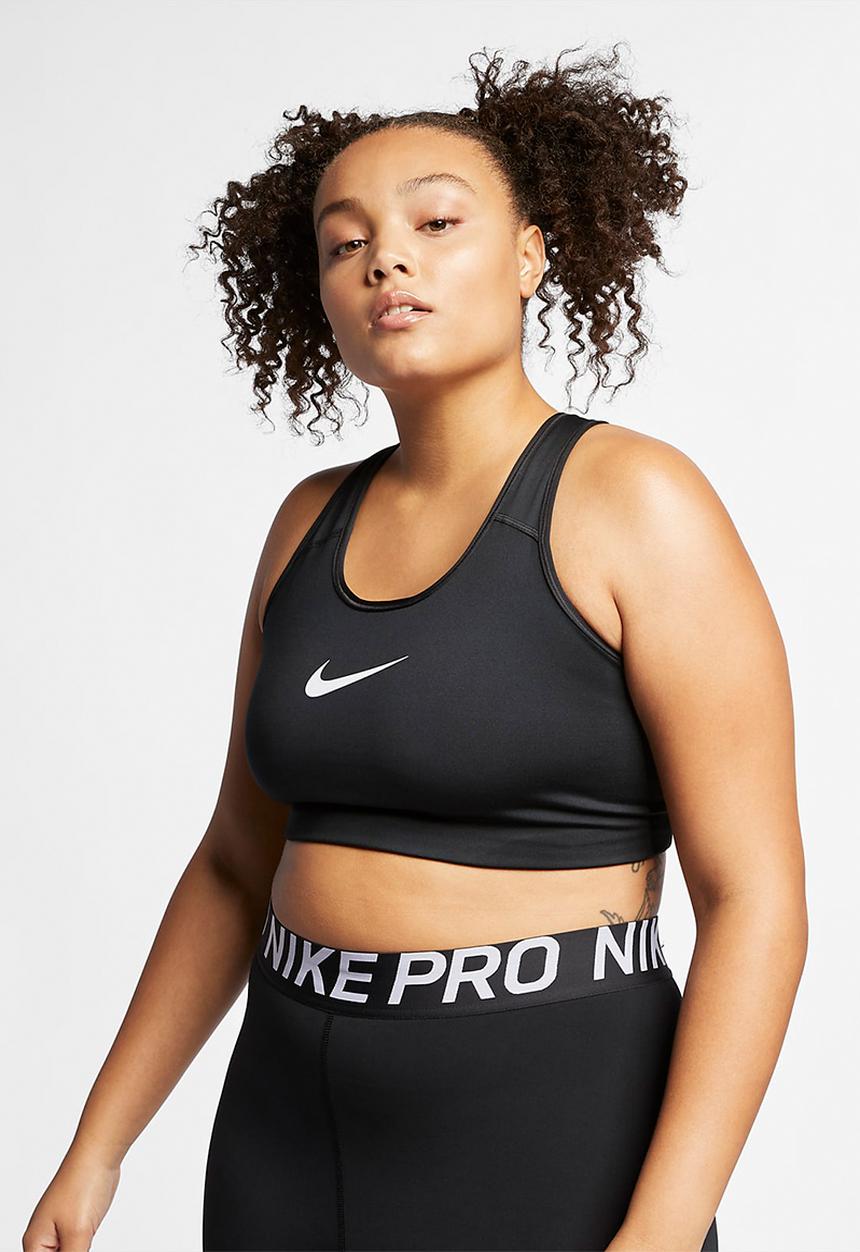 Nike - Plus swoosh medium support sports bra - black