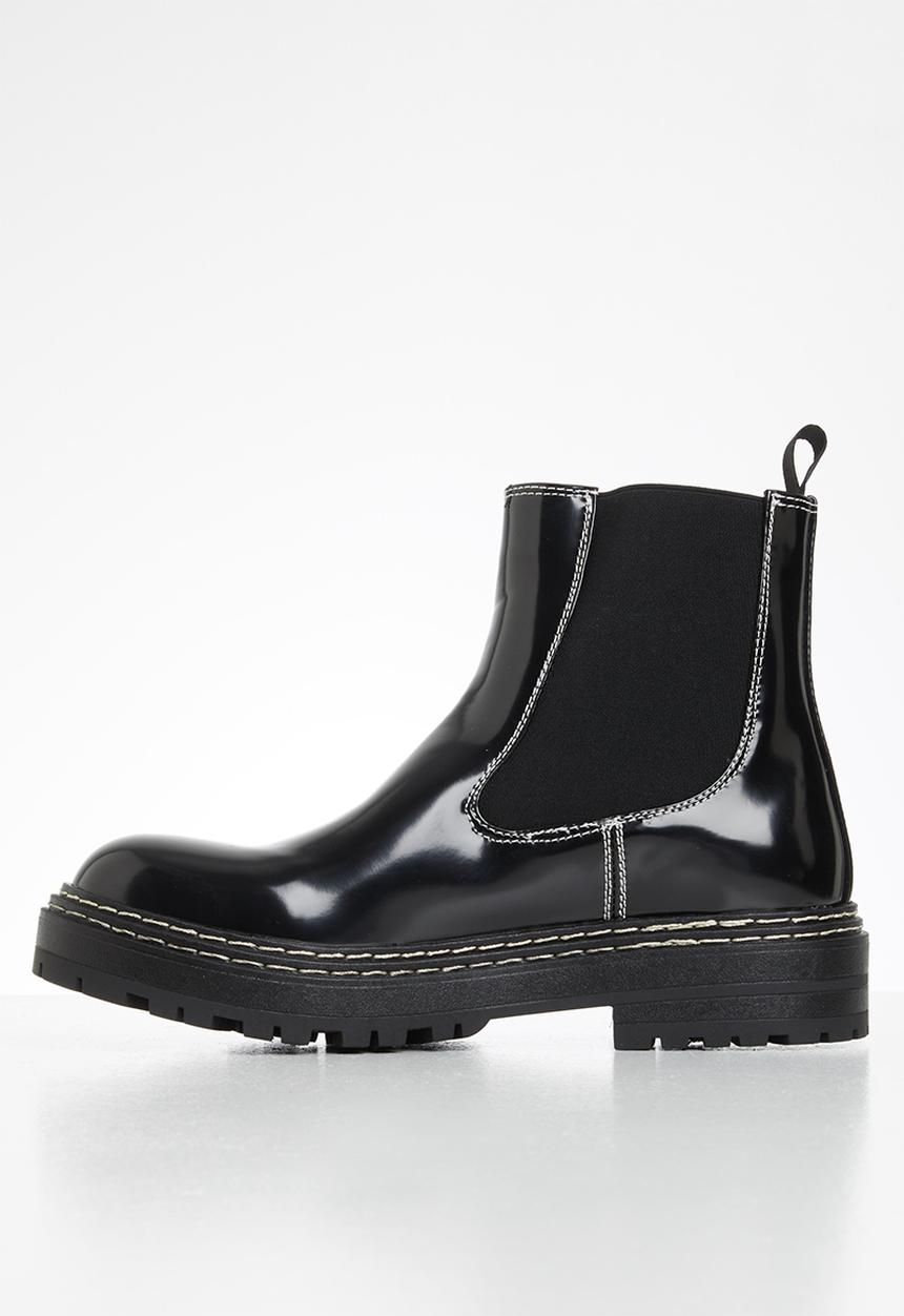 Missguided - Sole stitching chelsea boot - black