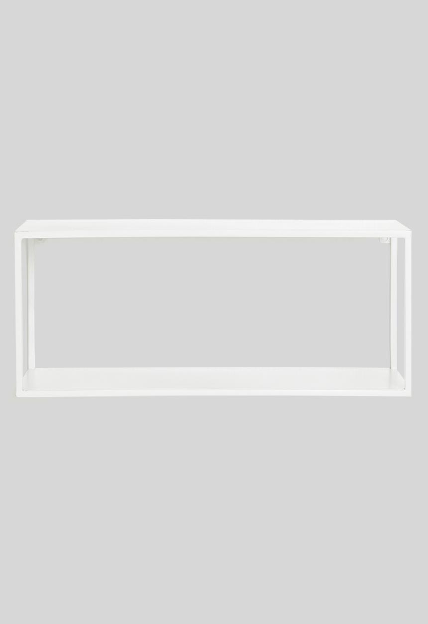 Sixth Floor - Double ledge wall shelf- white