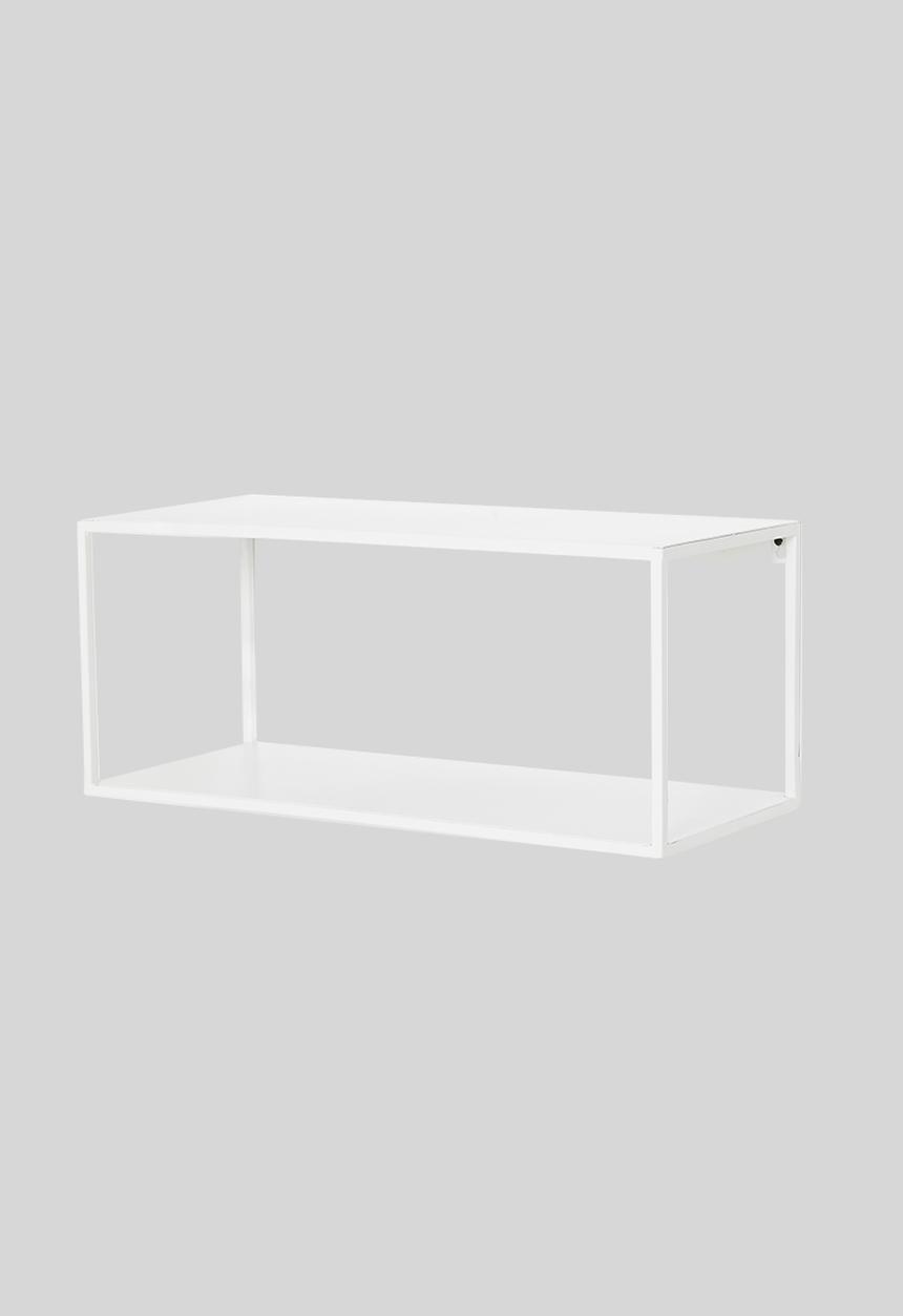 Sixth Floor - Double ledge wall shelf- white