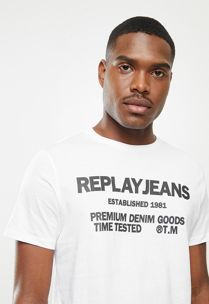 Replay - Replay jeans tee - white