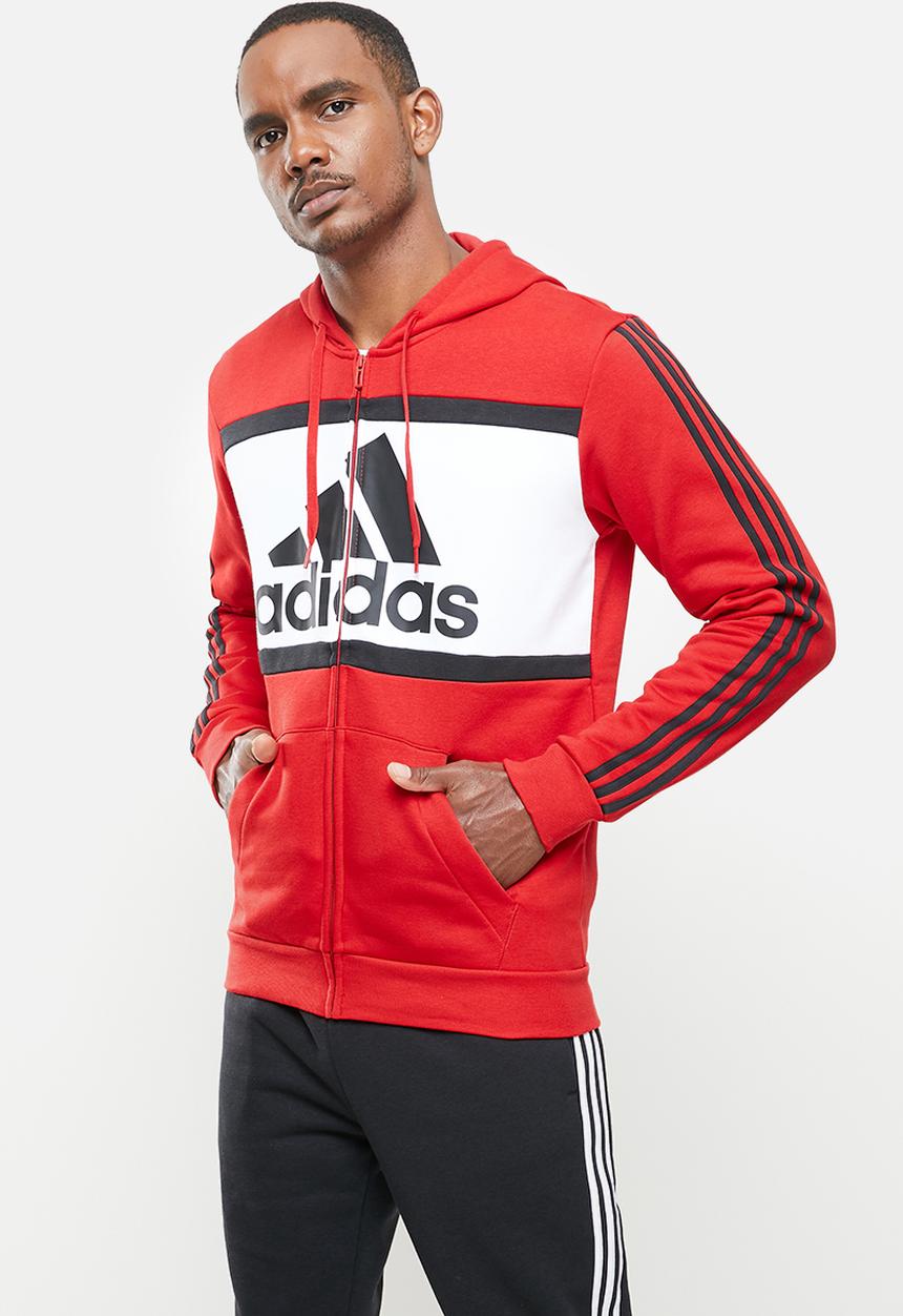 adidas Performance - Cb fz hooded track top - red