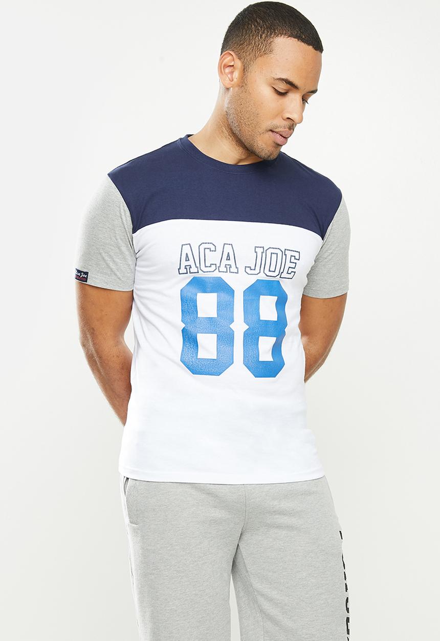 Aca Joe - Aca joe colour blocked 88 t-shirt - multi 