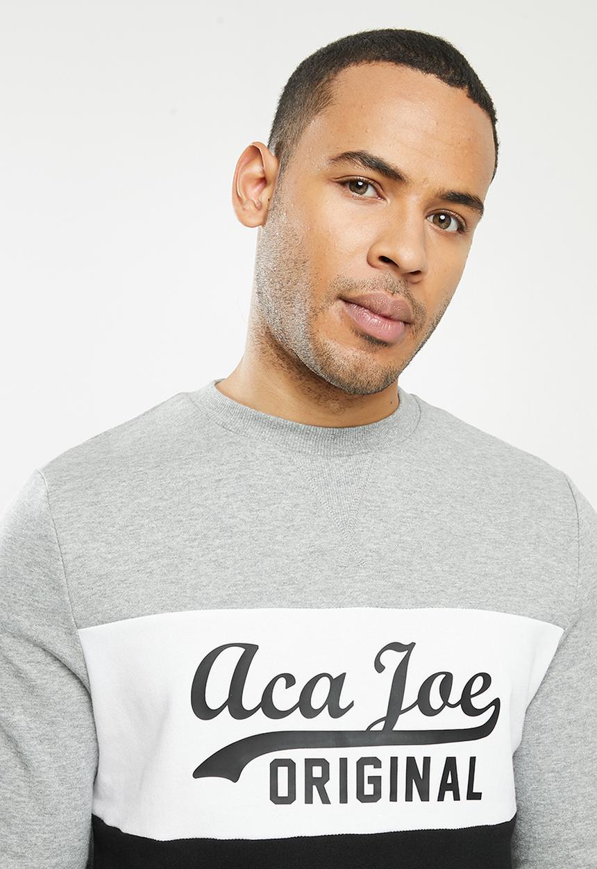 Aca Joe - Aca joe colour block fleece crew neck pullover - multi 