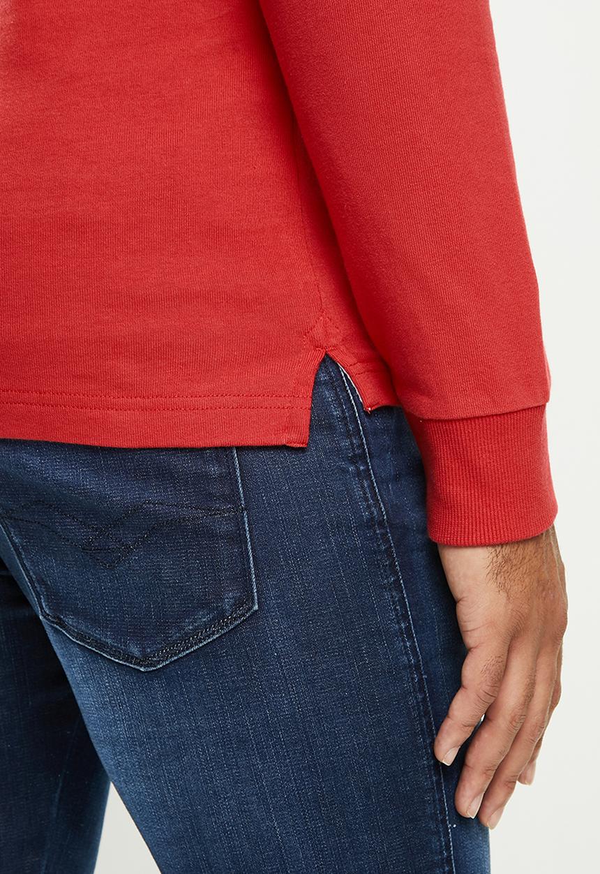 Aca Joe - Aca joe big stripe rugby jersey - red