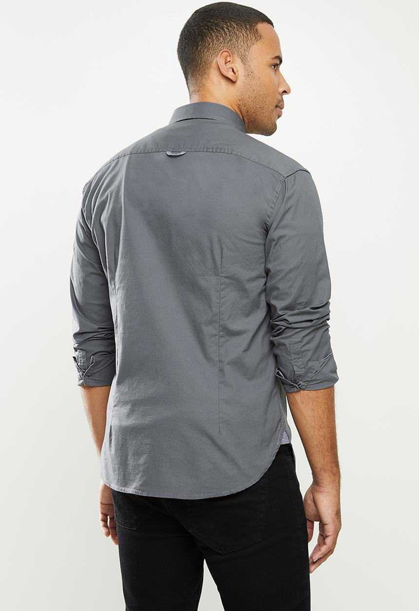 Aca Joe - Aca joe long sleeve shirts - grey 