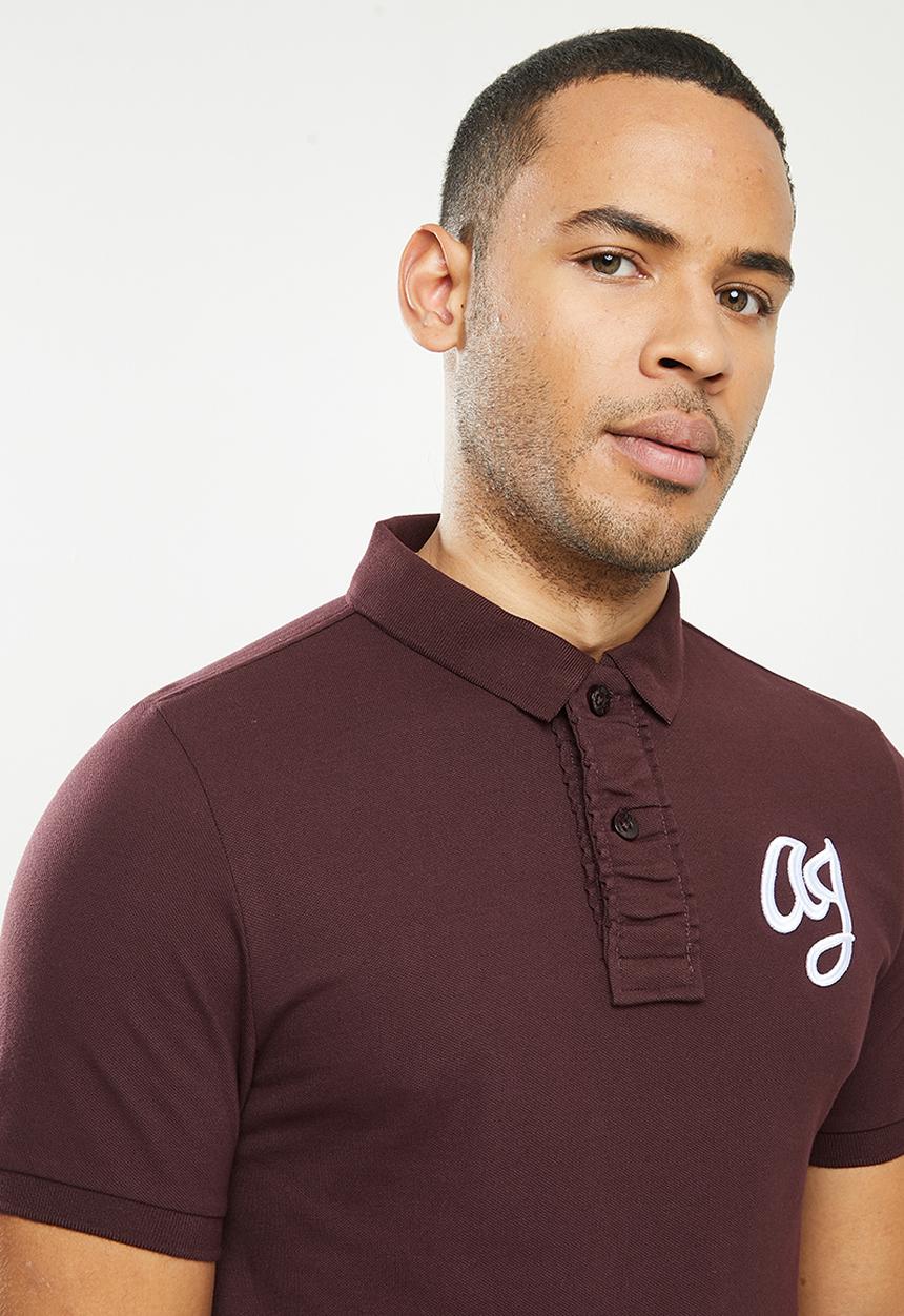 Aca Joe - Aca joe big aj logo golfer - maroon