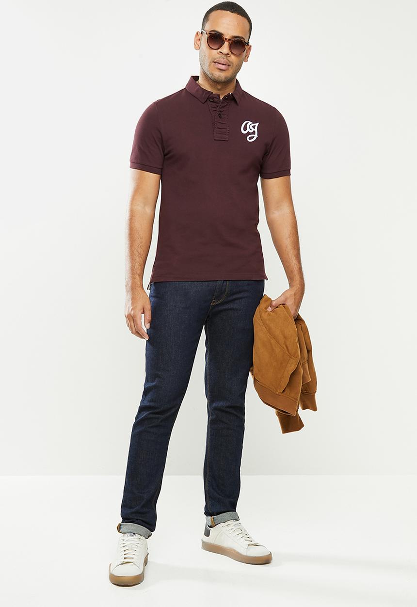 Aca Joe - Aca joe big aj logo golfer - maroon