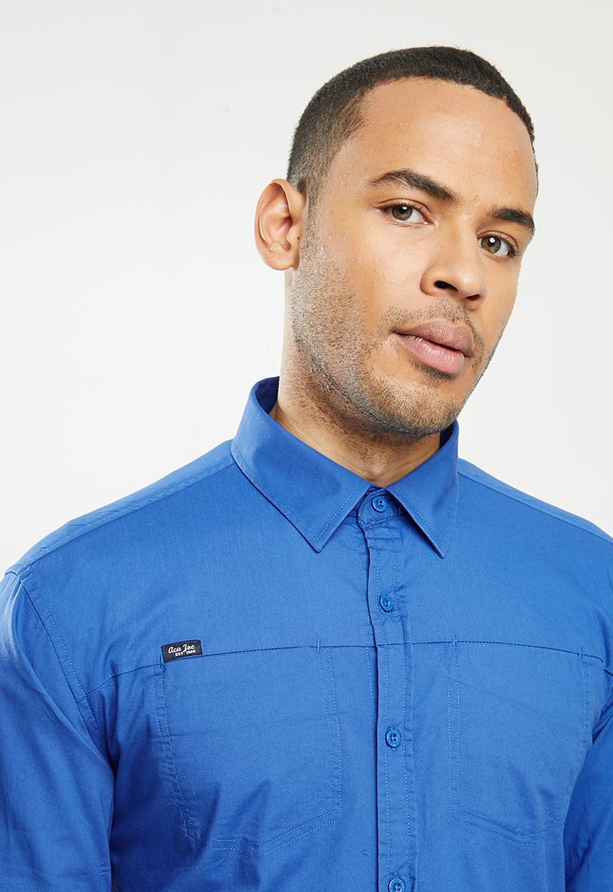 Aca Joe - Aca joe long sleeve shirts - blue