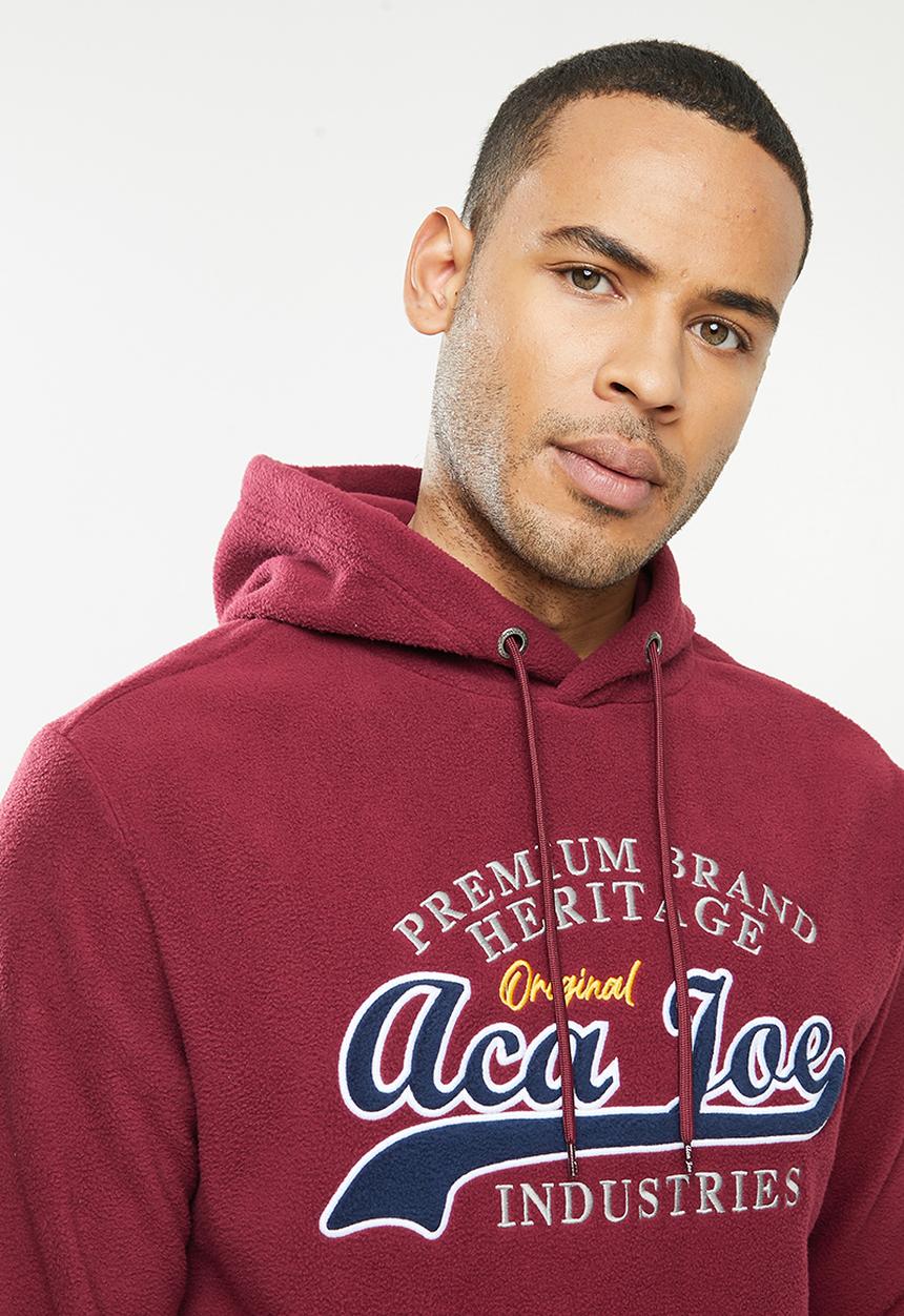 Aca Joe - Aca joe polar fleece hoody - maroon