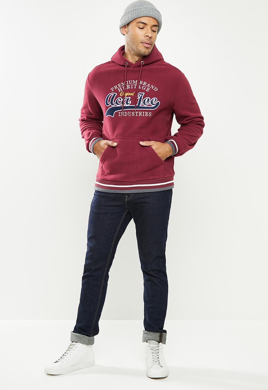 Aca Joe - Aca joe polar fleece hoody - maroon