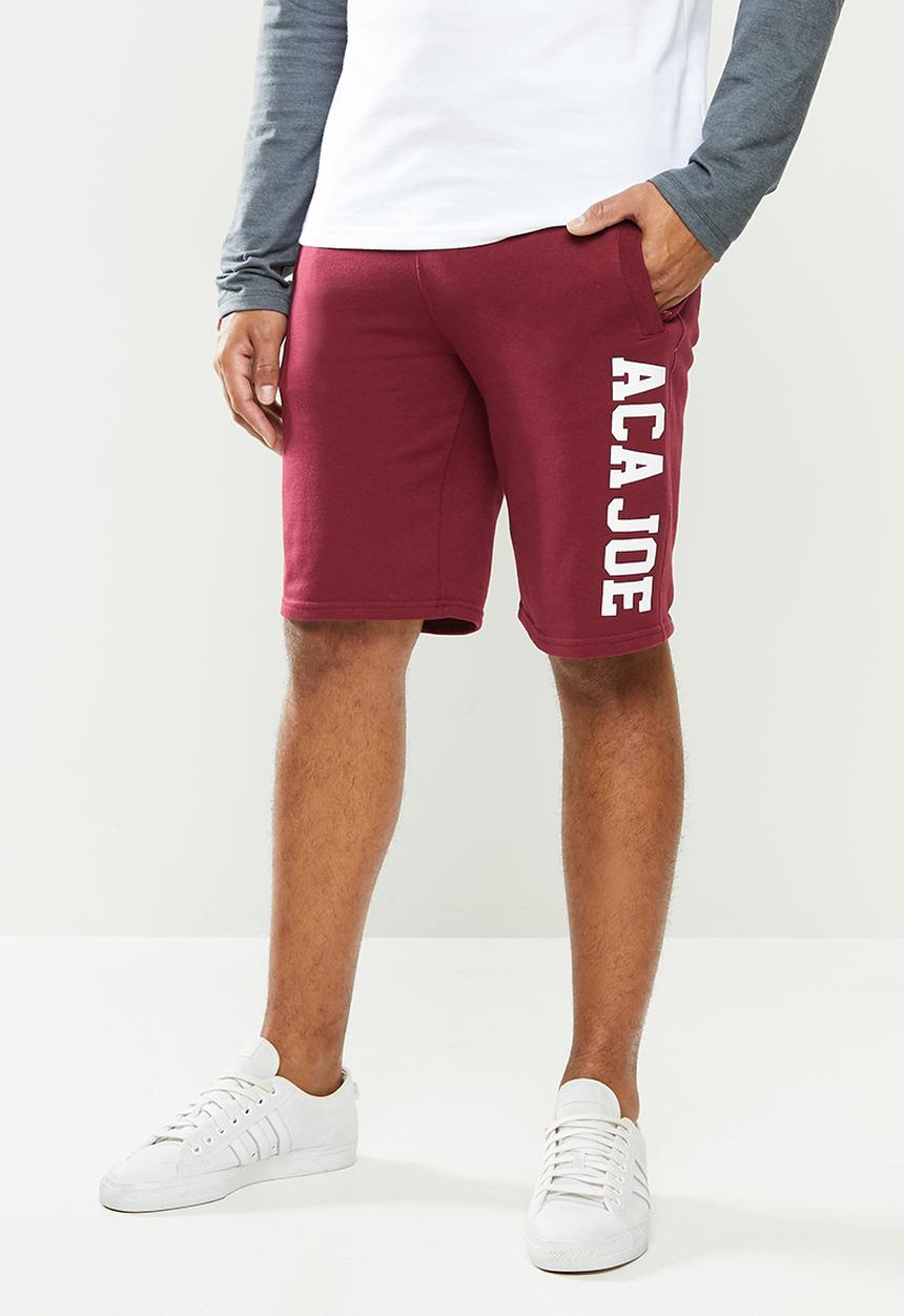 Aca Joe - Aca joe unbrushed 2.a fleece shorts - maroon