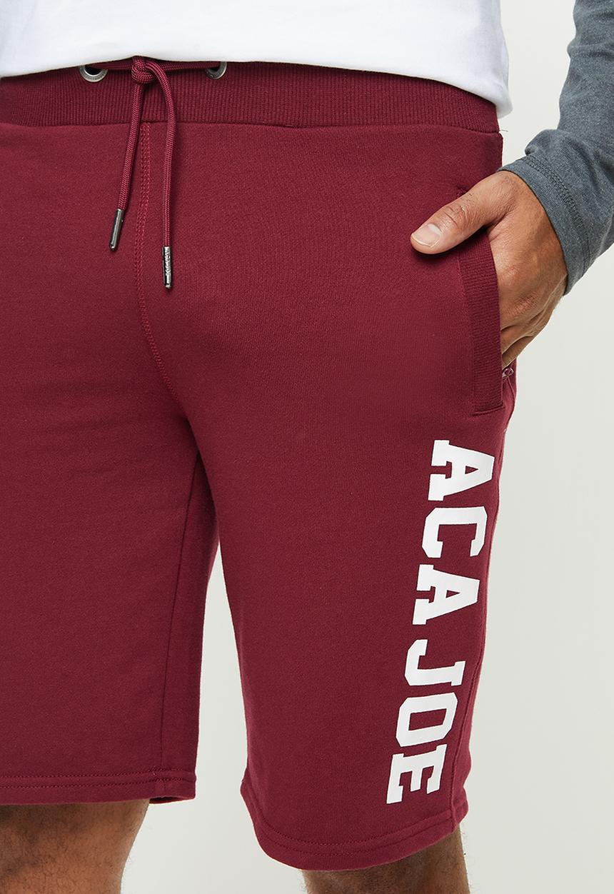 Aca Joe - Aca joe unbrushed 2.a fleece shorts - maroon